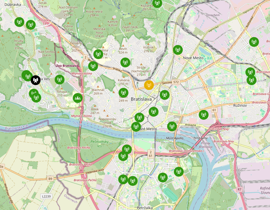 meshcore nodes map