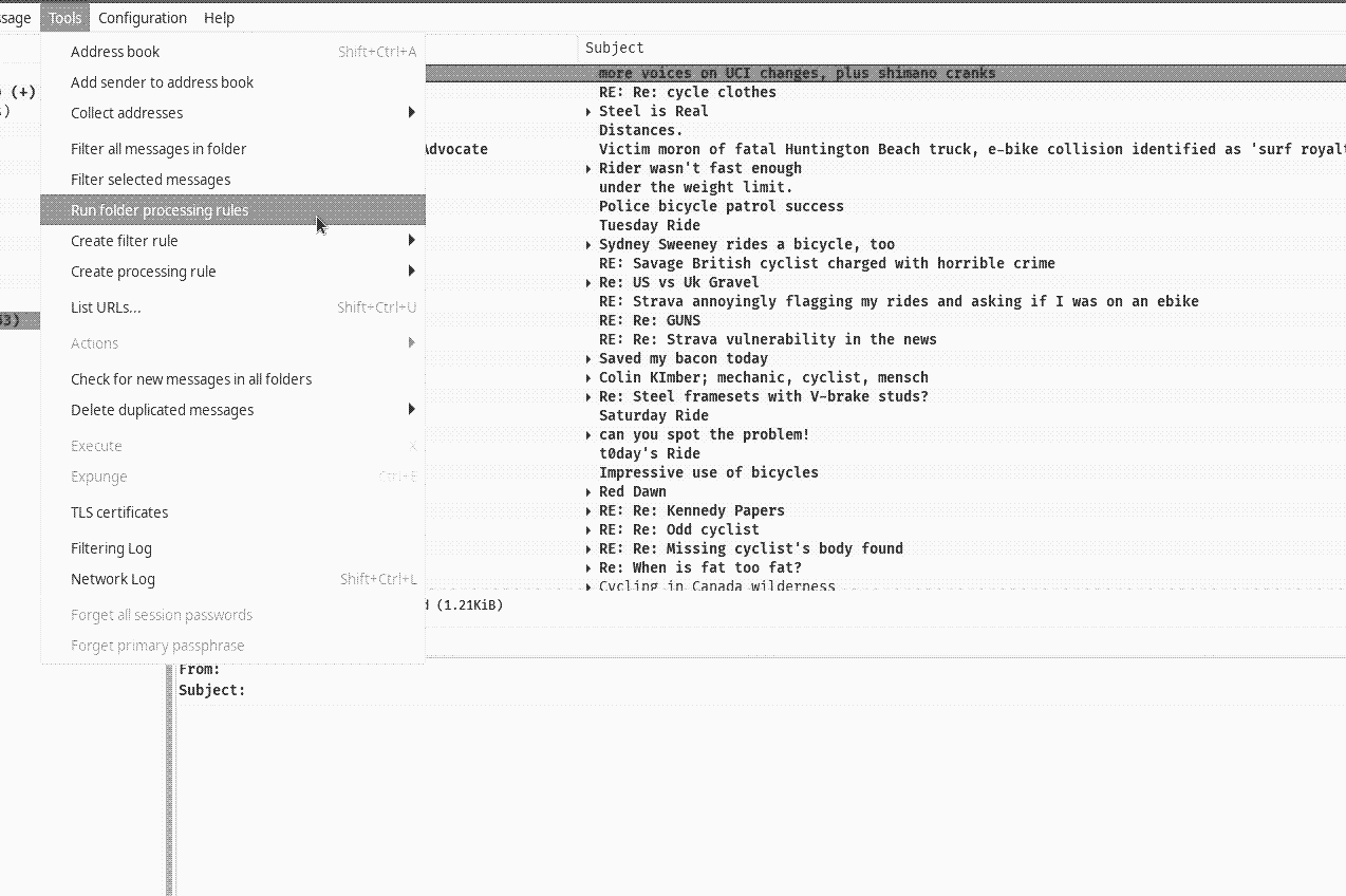 claws-mail screenshot